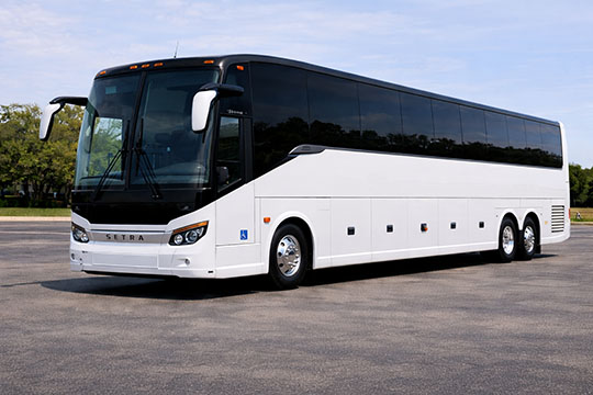 56-passenger charter bus rental Glendale TX